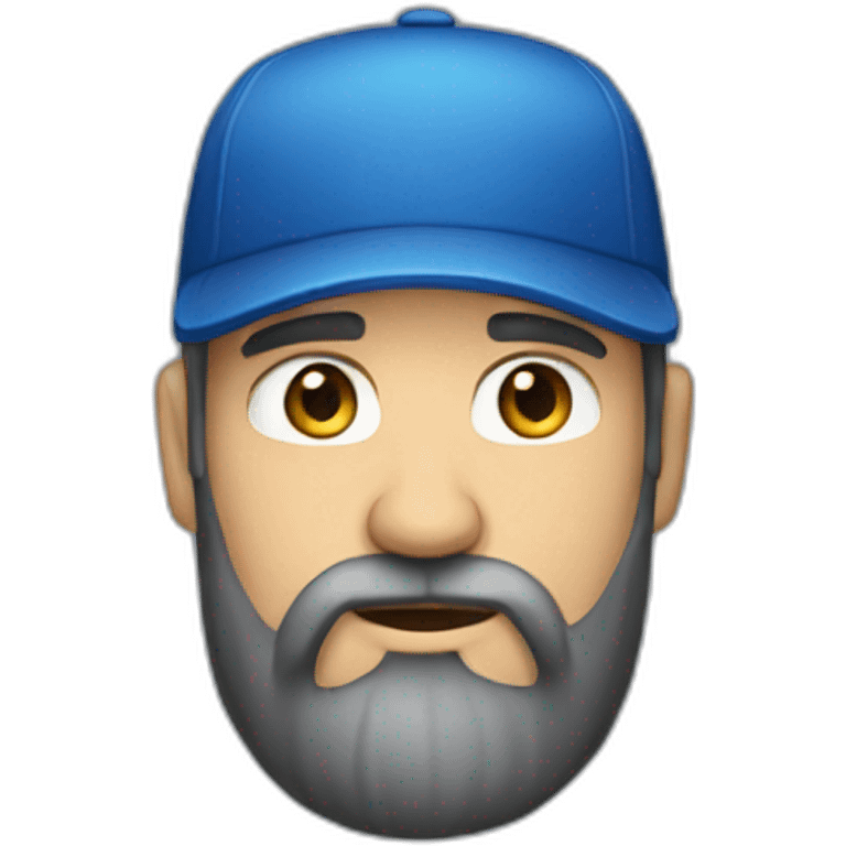 white-man-with-a-long-and-black-beard-and-a-cap emoji