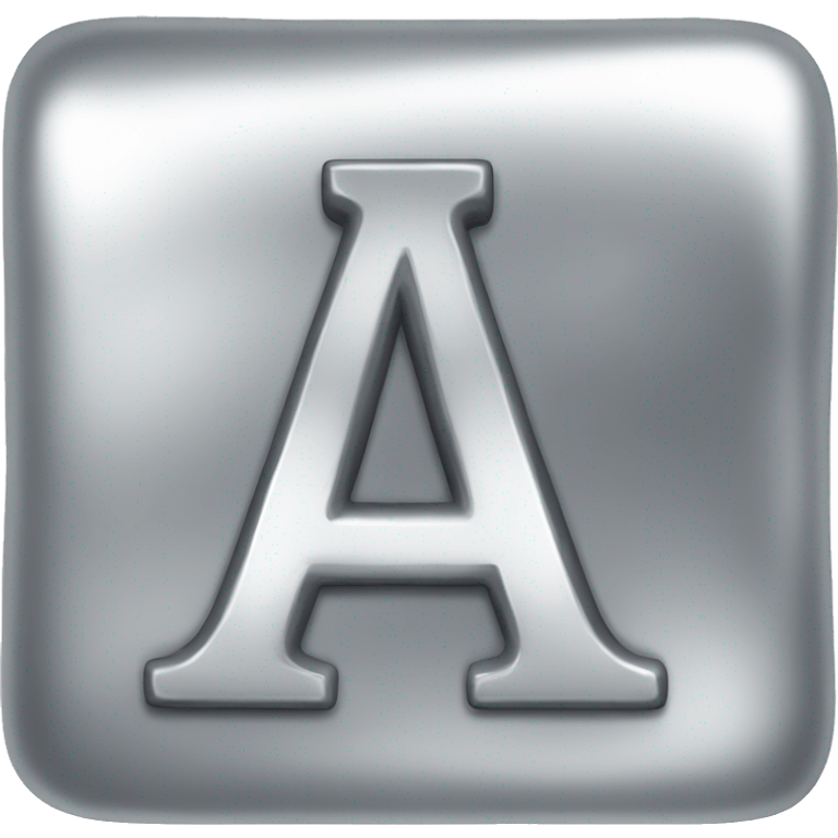 "A" silver metallic letter emoji