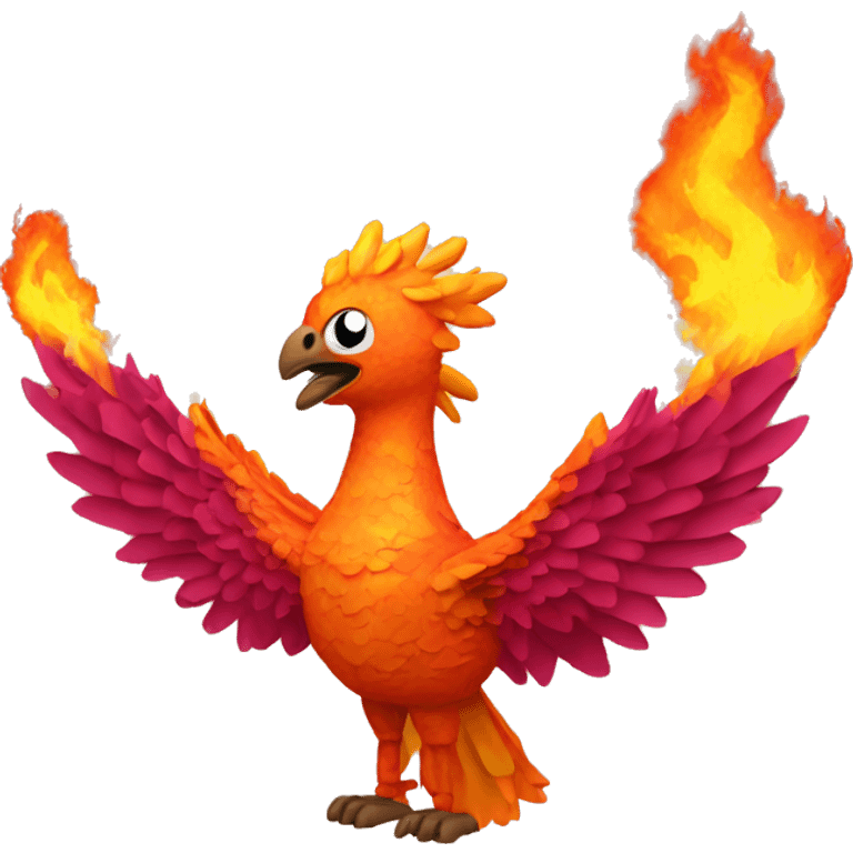 Phoenix piñata In fire  emoji