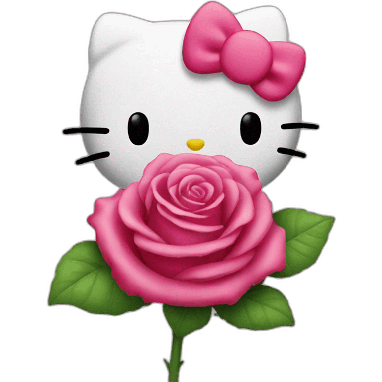 Hello kitty rose emoji