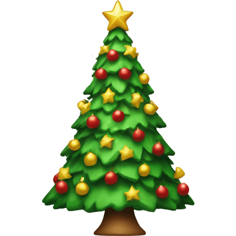 Festive Christmas tree emoji