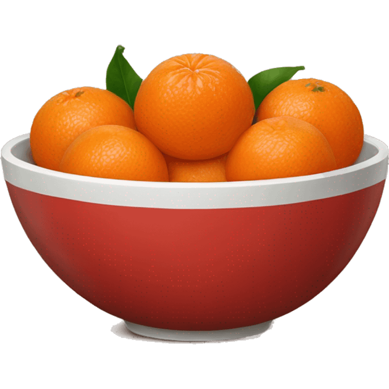 red bowl of clementines emoji