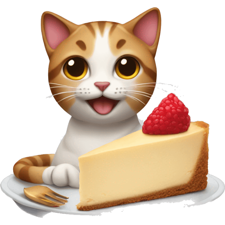 Cat with cheesecake emoji