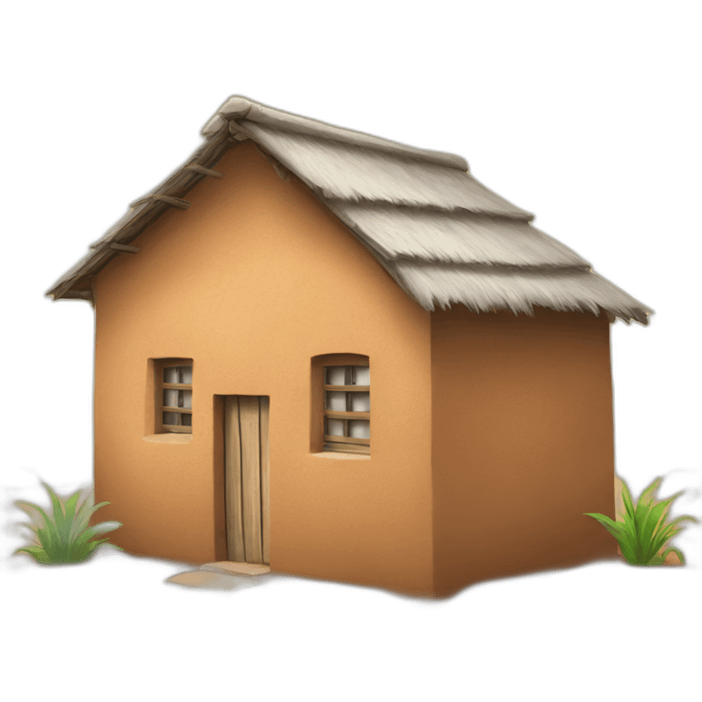 mud brick house emoji