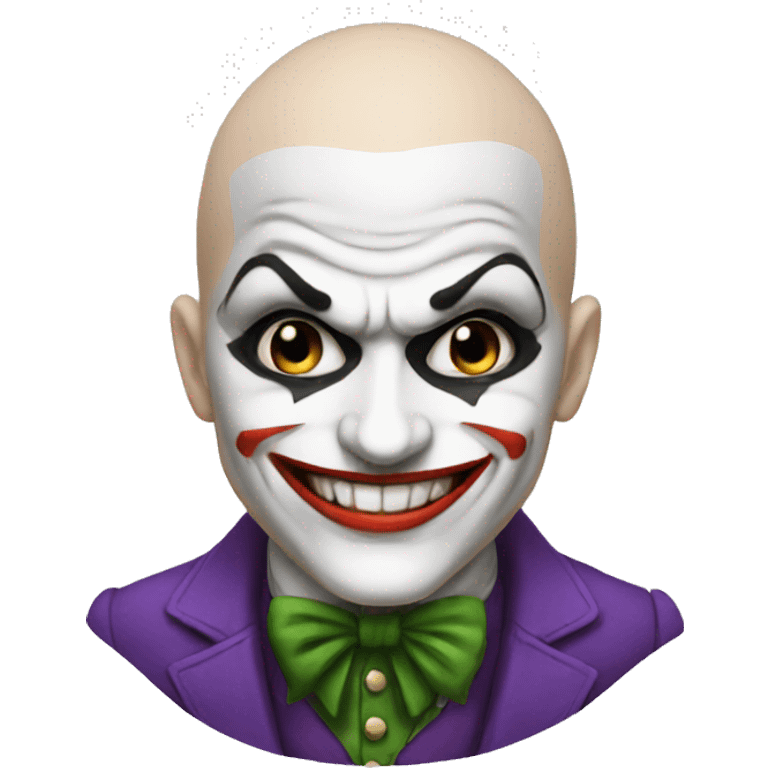 Bald joker emoji