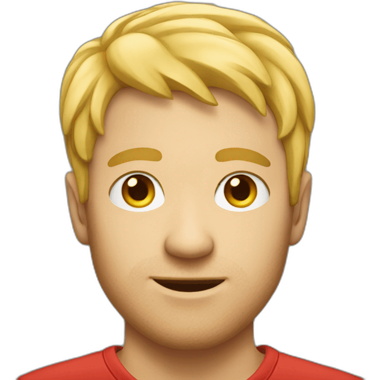 red face blond man emoji