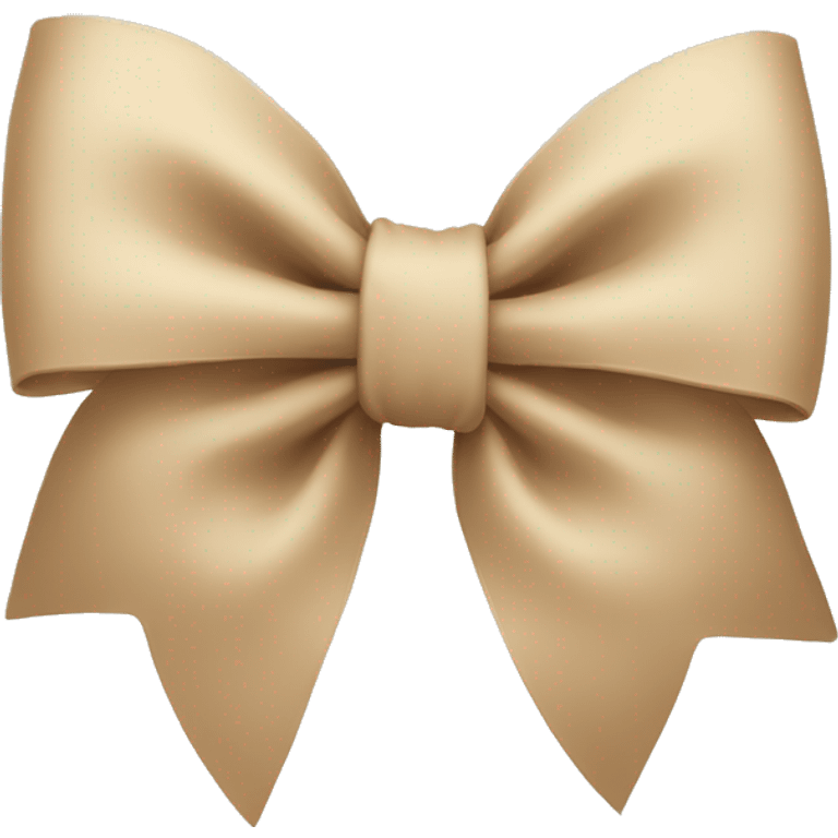 Beige bow emoji