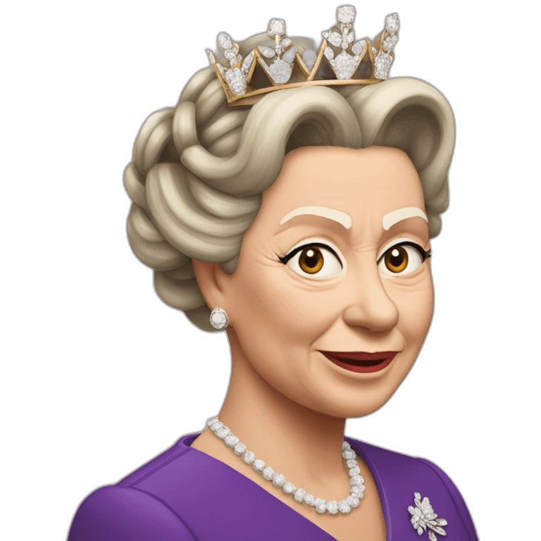 Queen Elizabeth II cornrows emoji