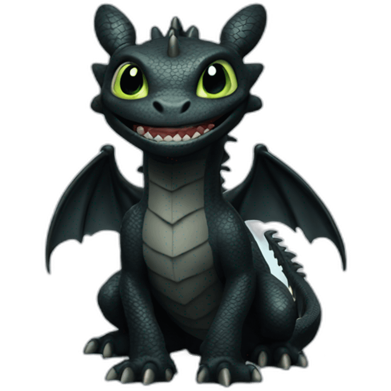 Toothless, dragon emoji