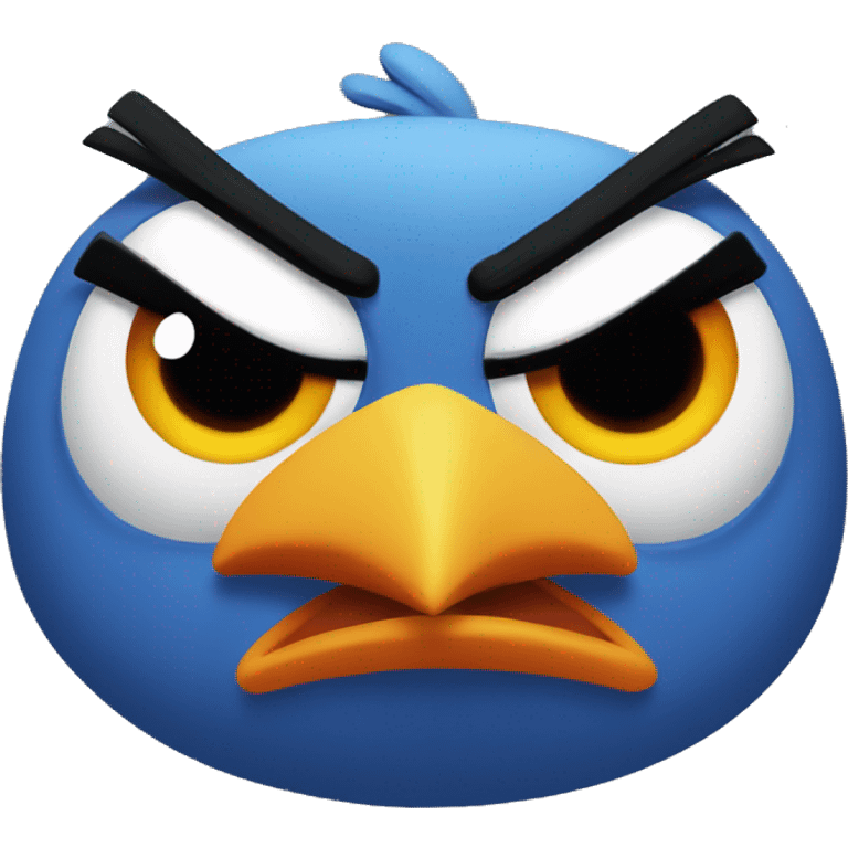 Mean looking angry bird emoji