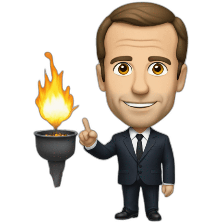 Macron fumé un join emoji