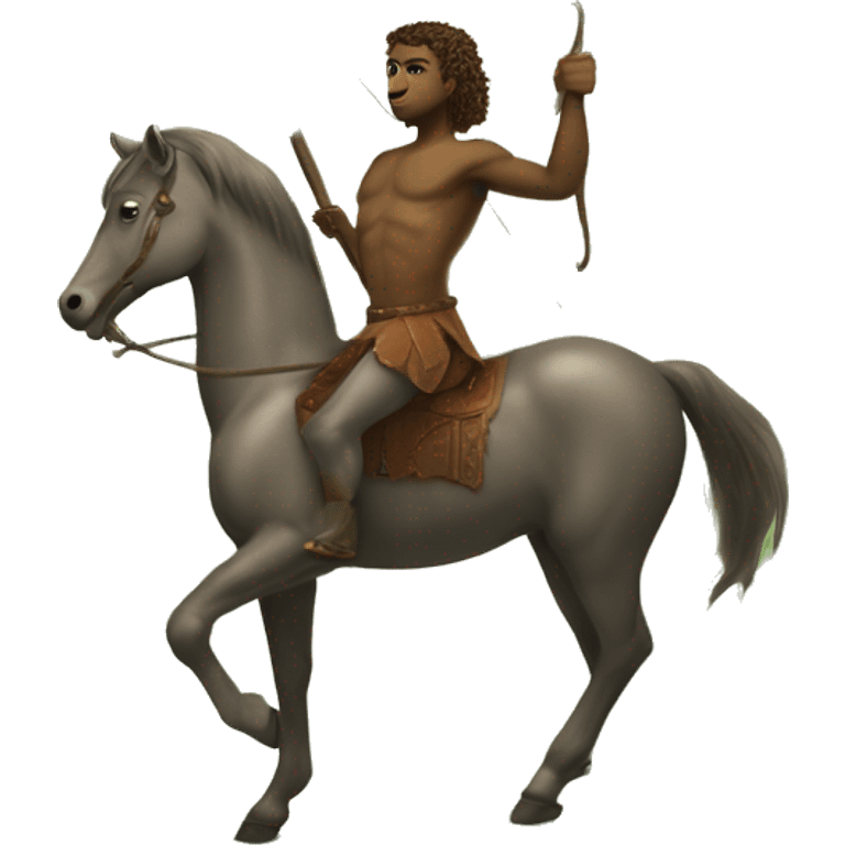 centaur: Half-human, half-horse creatures known for their wisdom and skills in astrology and archery, living in the Forbidden Forest. emoji