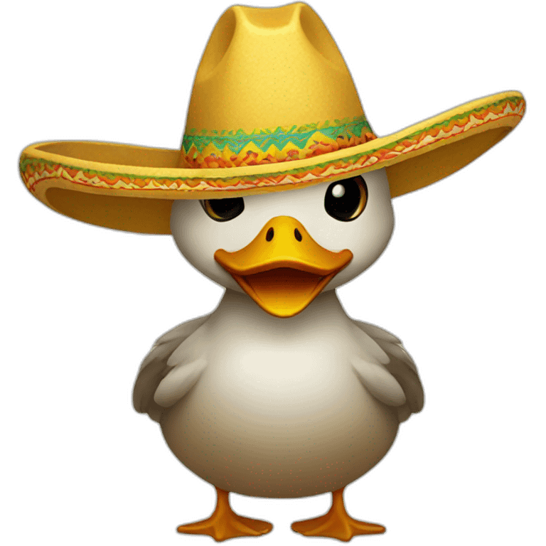 duck wearing a sombrero emoji