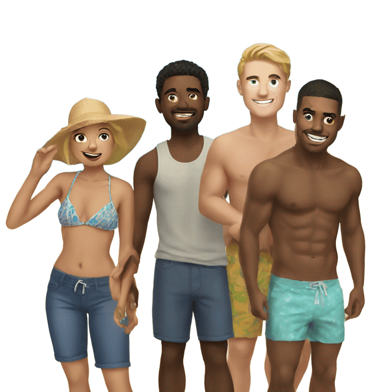 beach day with friends portrait emoji