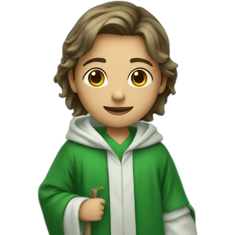 a student in a green robe emoji