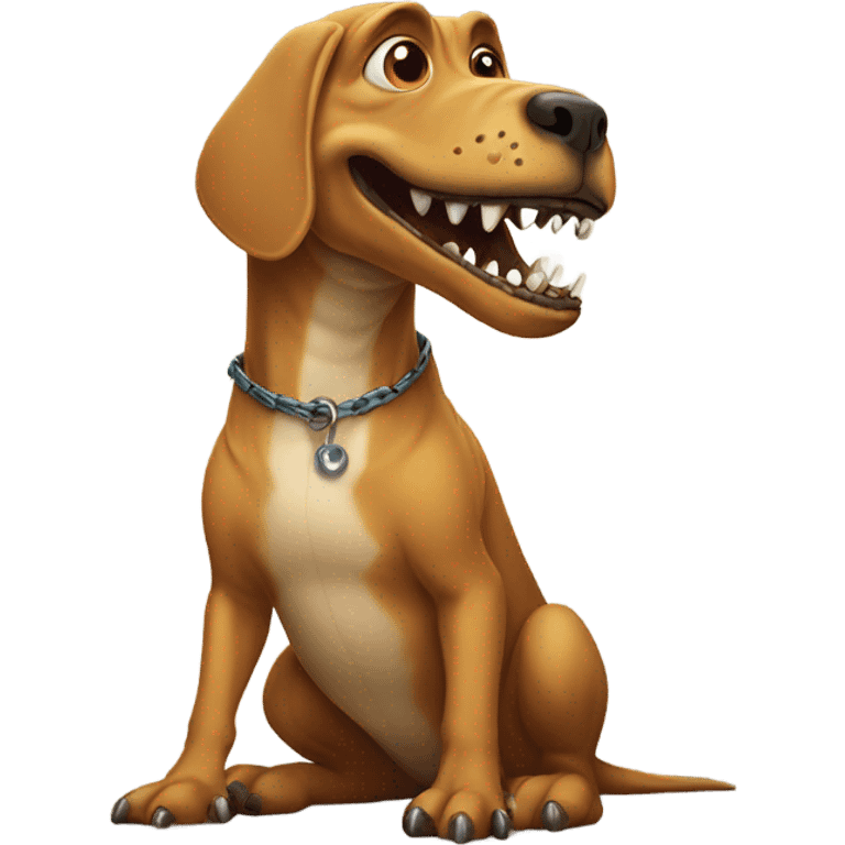 Dog with t-Rex emoji