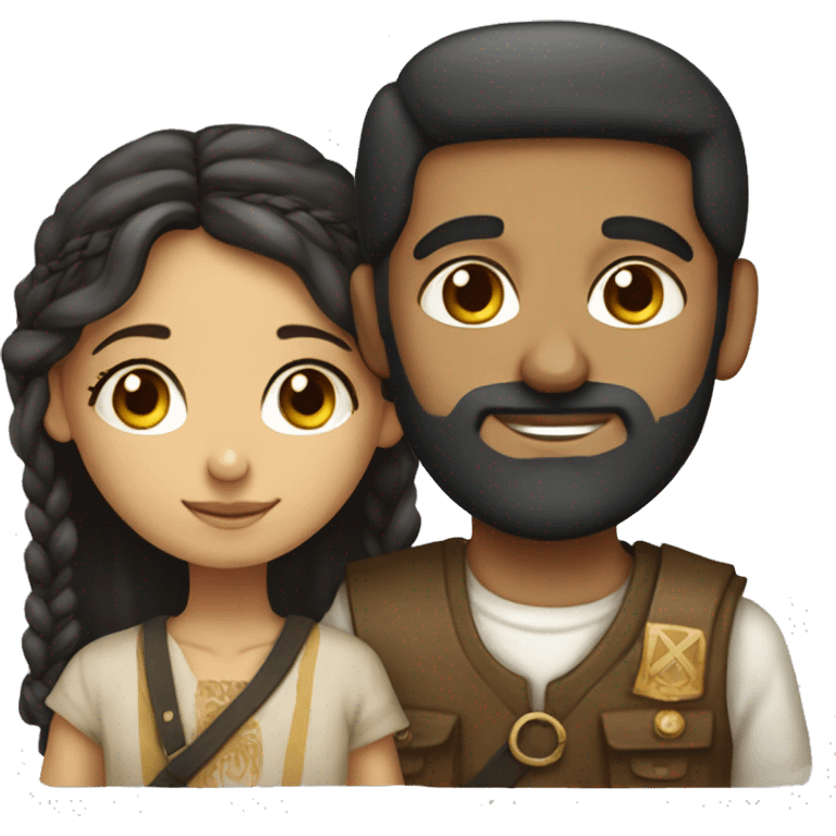 coptic girl and polish man  emoji