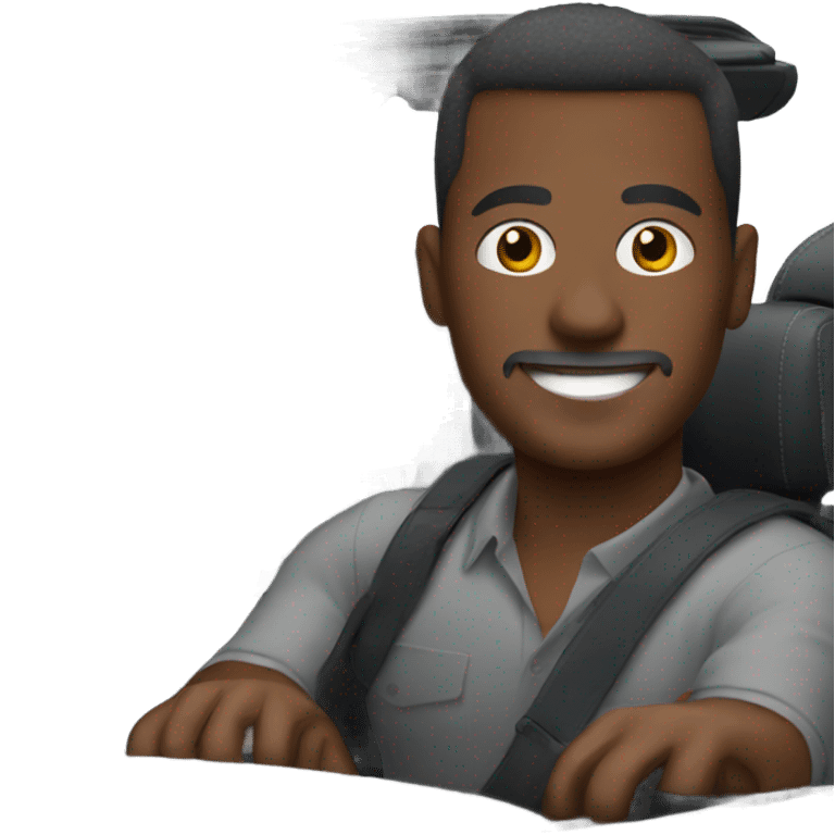 Man driving Black Mercedes convertible emoji