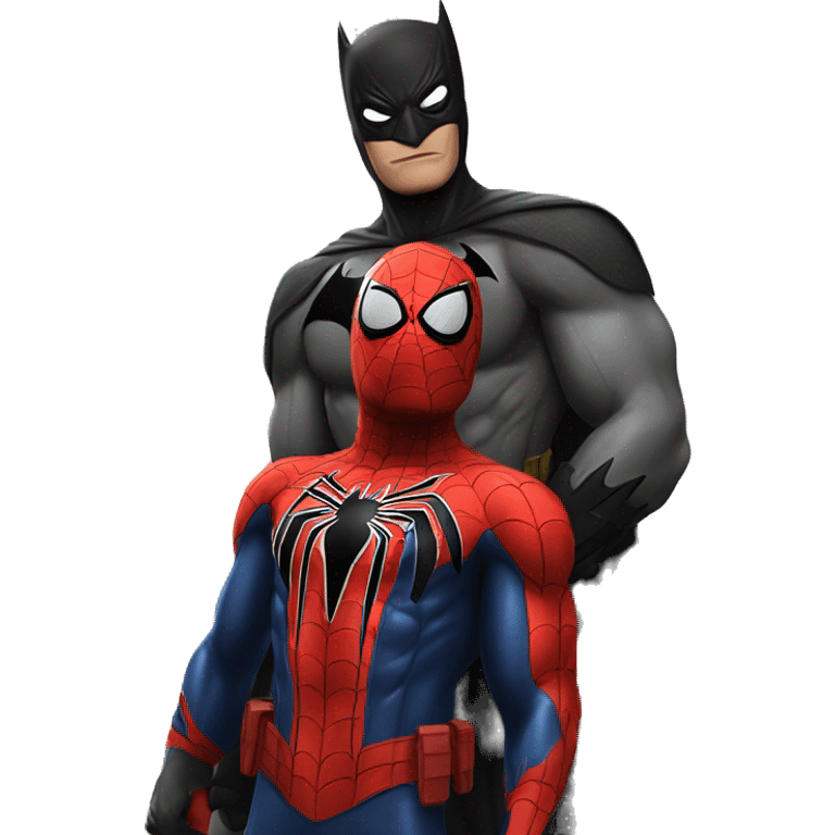 Spider-Man with Batman  emoji