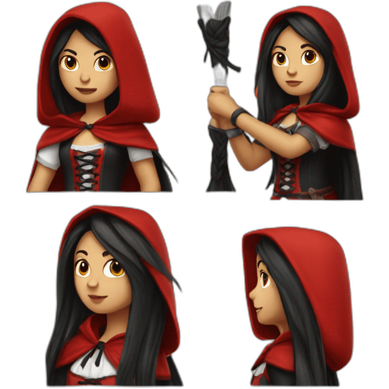 red-ridding-hood-with-long-black-strait-hair-with-white-break emoji