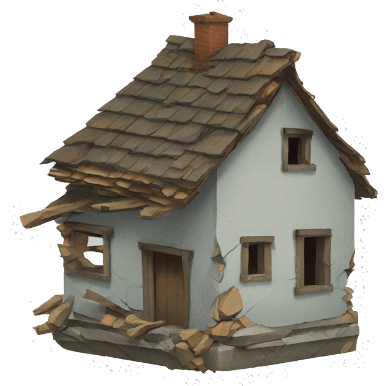 broken house emoji