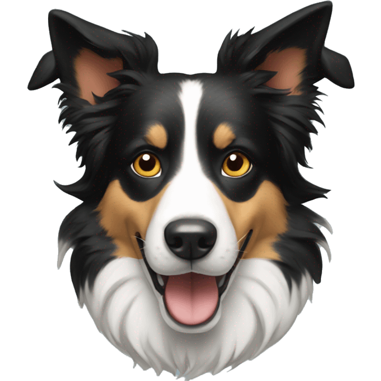 superhero cape border collie emoji