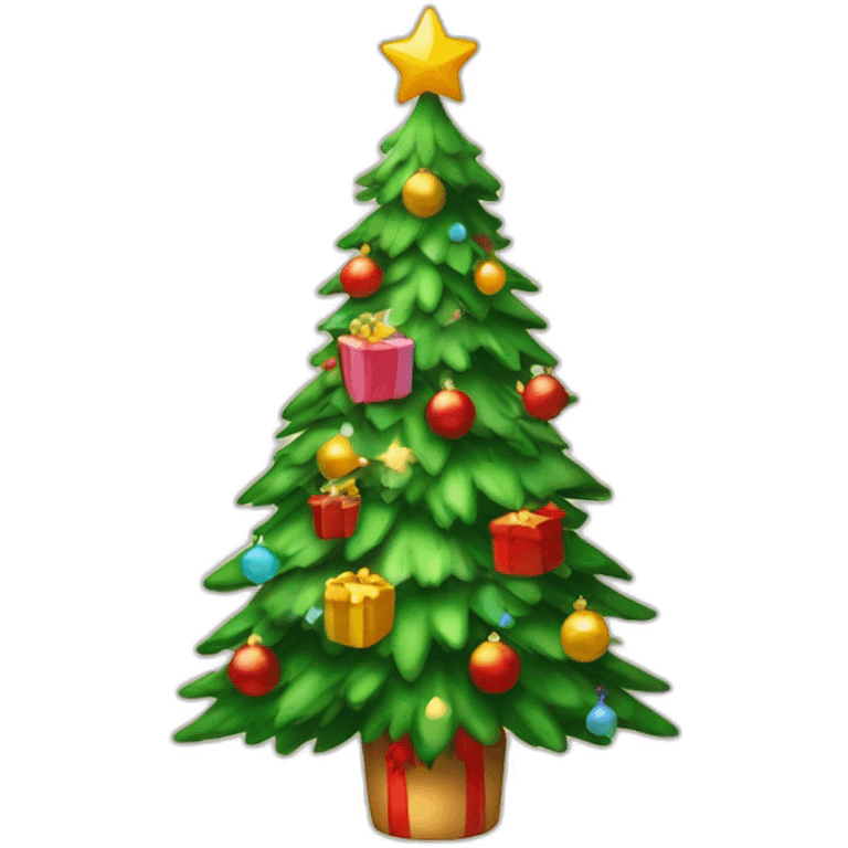 christmas tree with gifts emoji