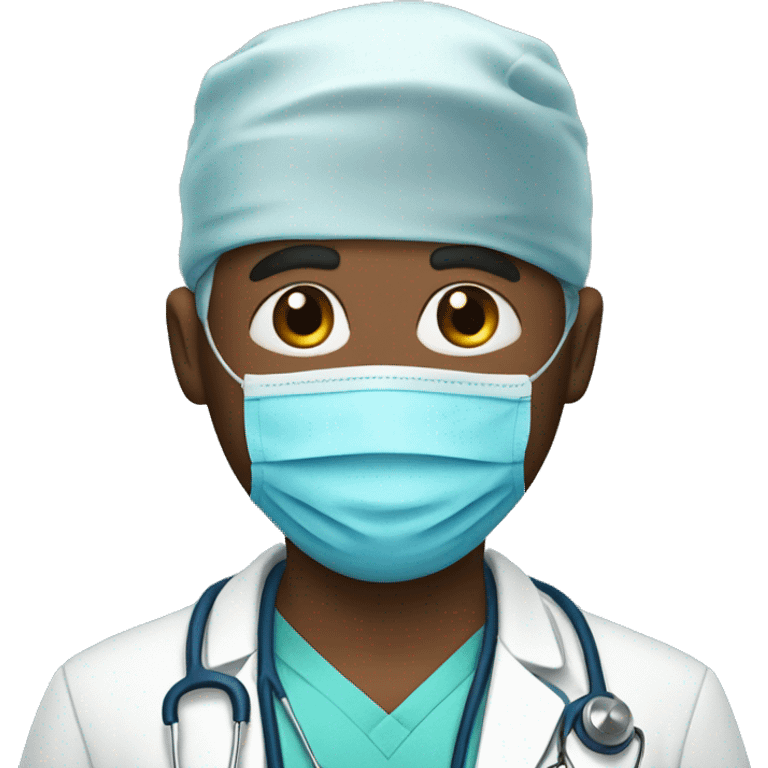 doctor in blue scrubs suits emoji