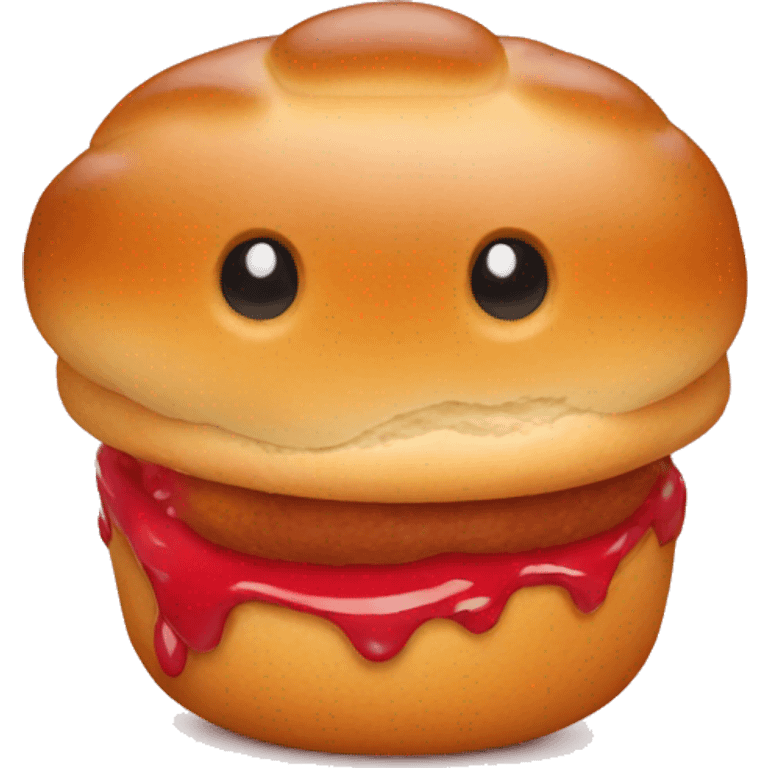 Le mot brioche en rouge  emoji