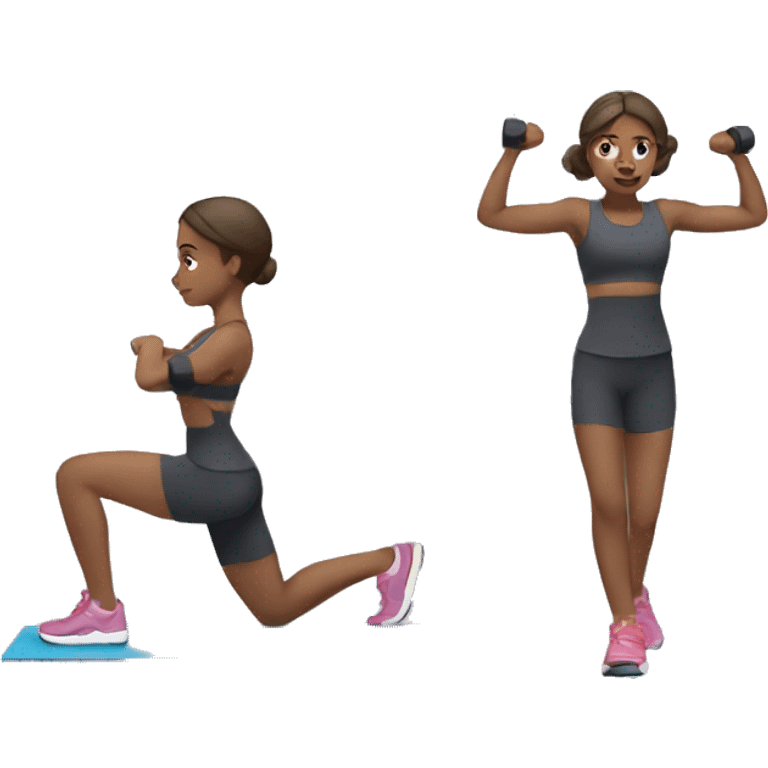 Girl working out emoji