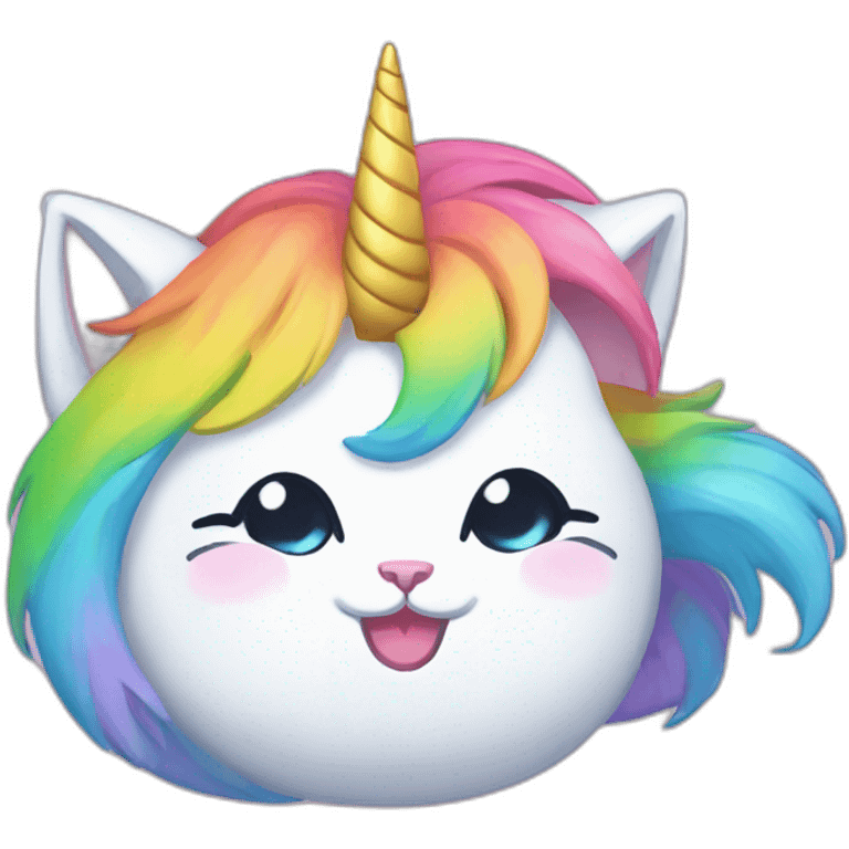 Rainbow cat unicorn happy emoji