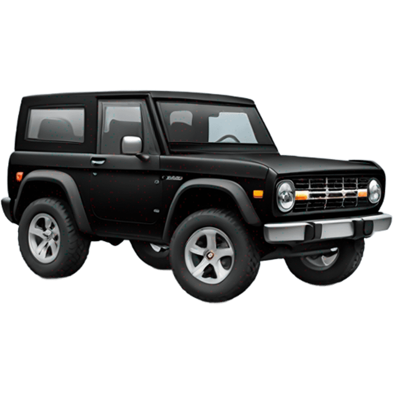 Black bronco sport car  emoji