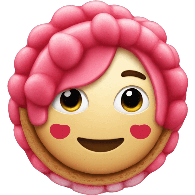 raspberry macaron emoji