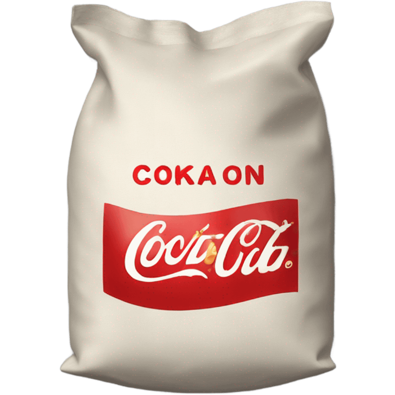 Bag of flour that says coke on it emoji