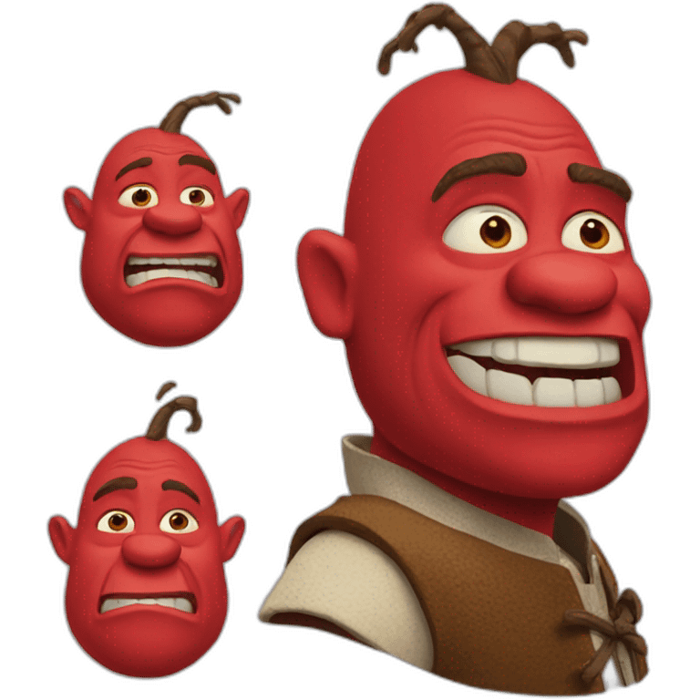 red-shrek emoji