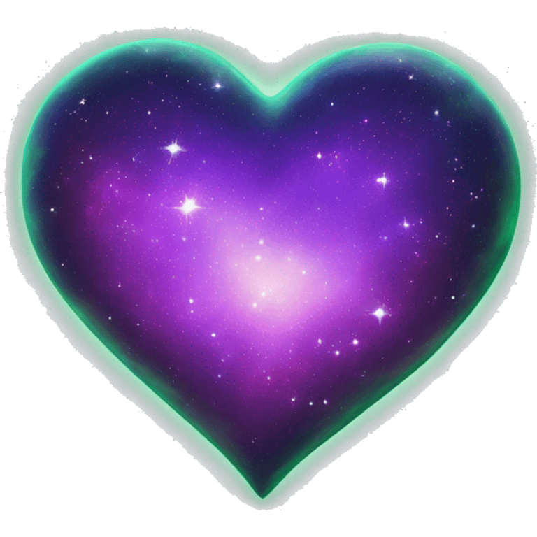 green and purple galaxy heart emoji