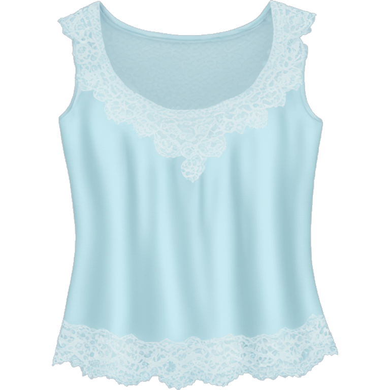 Light blue lace top  emoji