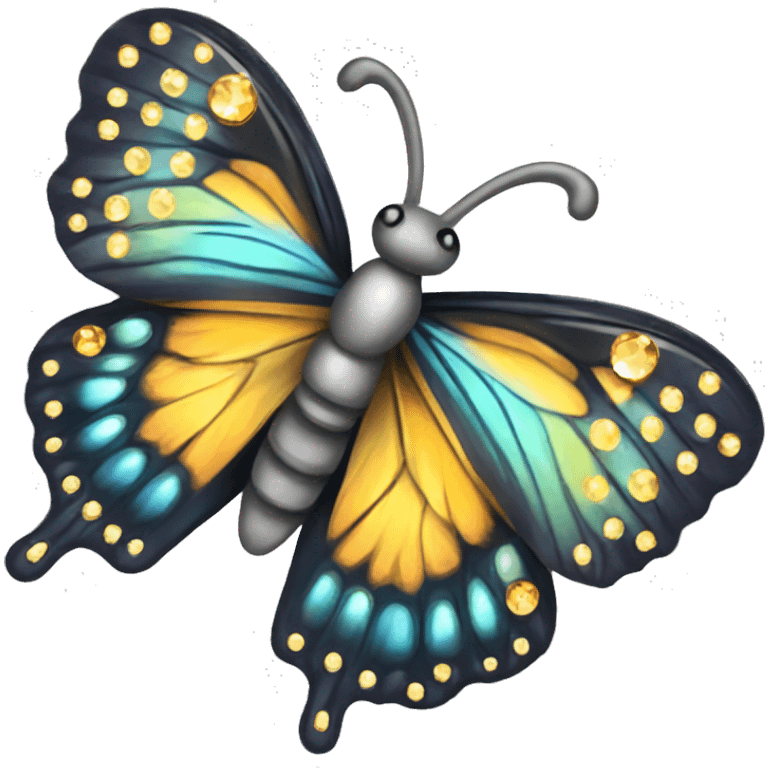 Butterfly with diamantés  emoji