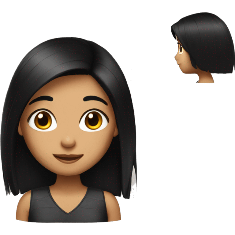 a girl with black hair emoji