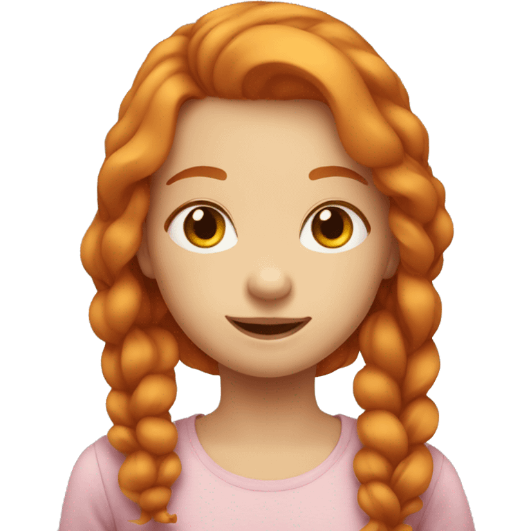 A cute ginger girl emoji