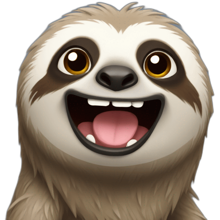 Excited sloth emoji