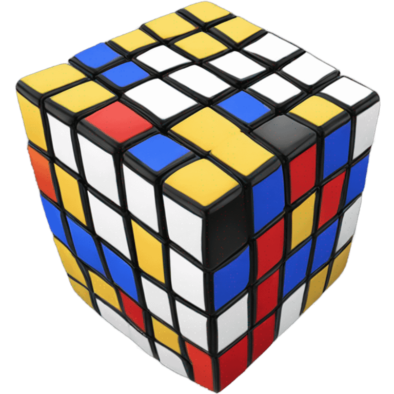 rubiks cube in a u shape emoji