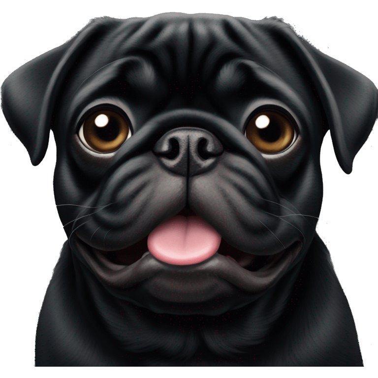 Black pug  emoji