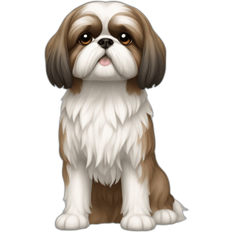 Dog Shih Tzu with drop coat full-height  emoji