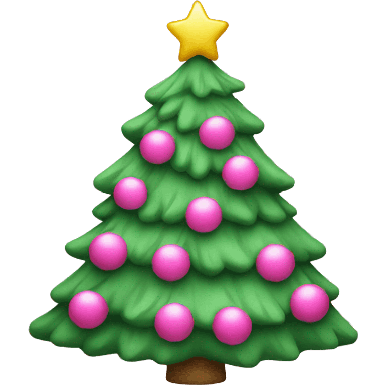 pink christmas tree emoji