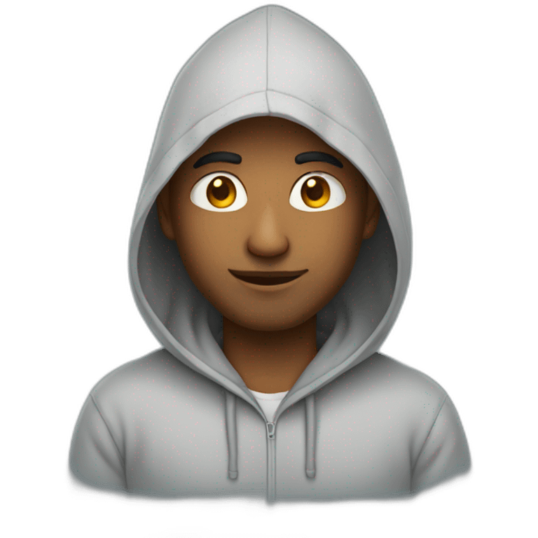 Indian man wearing hoodie emoji