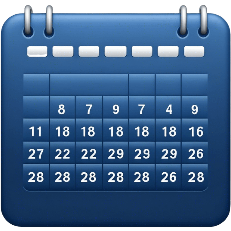 dark blue 
calendar emoji