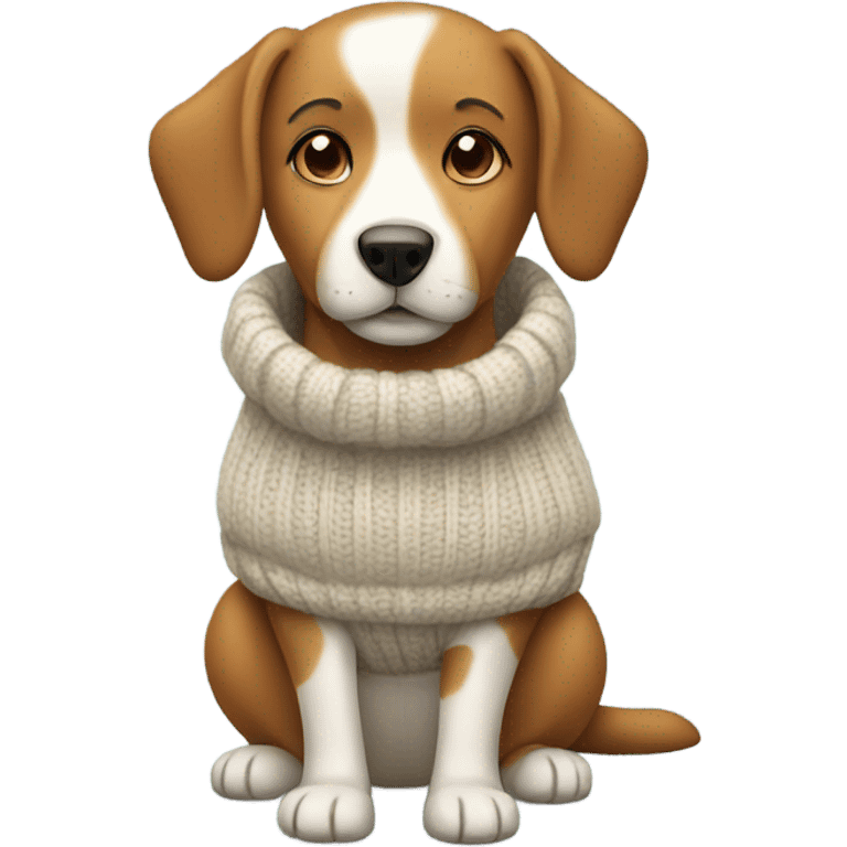 Dog wearing sweater emoji