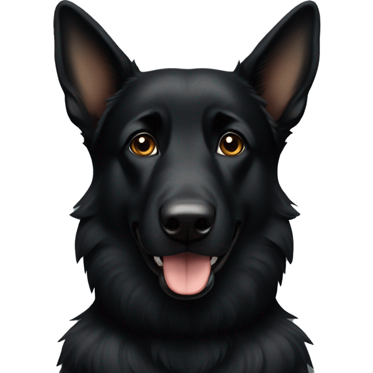 Black German shepherd emoji