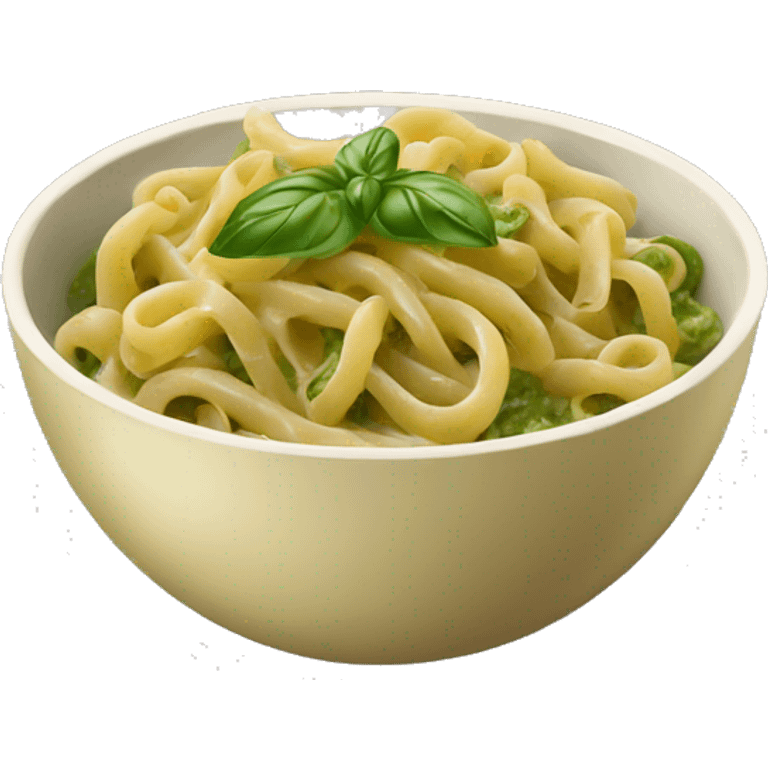 bowl of pesto pasta emoji